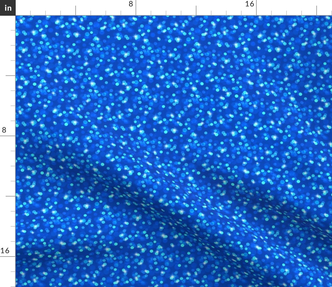 Small Sparkly Bokeh Pattern - Sapphire Blue Color