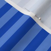 Sapphire Blue Awning Stripe Pattern Horizontal in Cornflower Blue