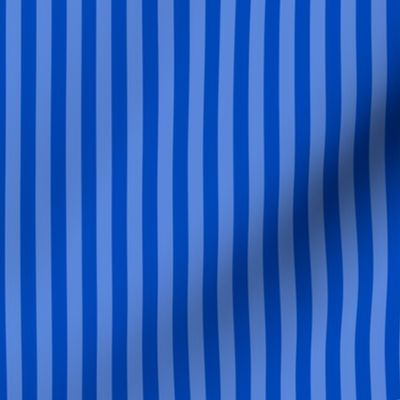 Sapphire Blue Bengal Stripe Pattern Vertical in Cornflower Blue