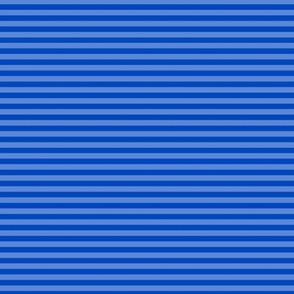 Small Sapphire Blue Bengal Stripe Pattern Horizontal in Cornflower Blue