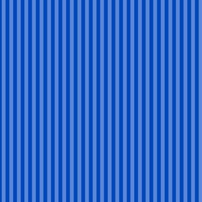 Small Sapphire Blue Bengal Stripe Pattern Vertical in Cornflower Blue