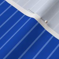 Sapphire Blue Pin Stripe Pattern Horizontal in Cornflower Blue