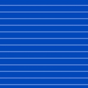 Sapphire Blue Pin Stripe Pattern Horizontal in Cornflower Blue