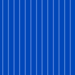 Sapphire Blue Pin Stripe Pattern Vertical in Cornflower Blue