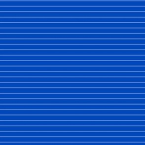 Small Sapphire Blue Pin Stripe Pattern Horizontal in Cornflower Blue