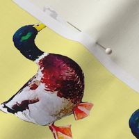 Painted duck print - yellow (medium)