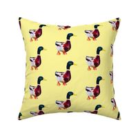 Painted duck print - yellow (medium)