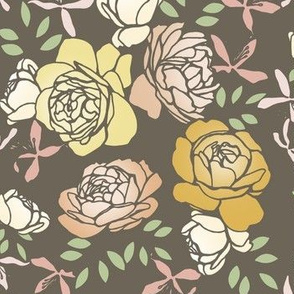 Climbing Roses in Rich Earth Tones