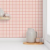 Peachy Pink Country Checks, Large