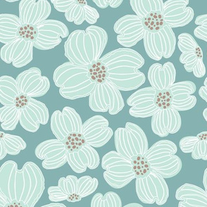 Spring Dogwood | Calm Seas Light Teal