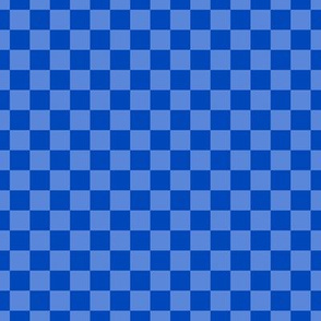 Checker Pattern - Sapphire Blue and Cornflower Blue