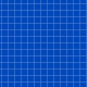 Grid Pattern - Sapphire Blue and Cornflower Blue