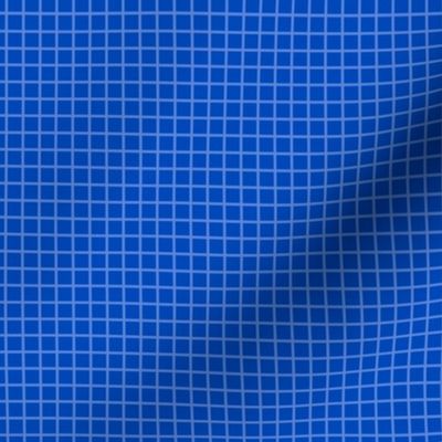 Small Grid Pattern - Sapphire Blue and Cornflower Blue