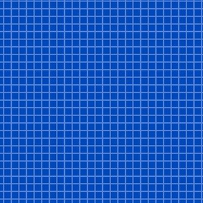 Small Grid Pattern - Sapphire Blue and Cornflower Blue