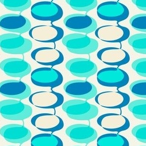 Bead curtain - aqua and blue