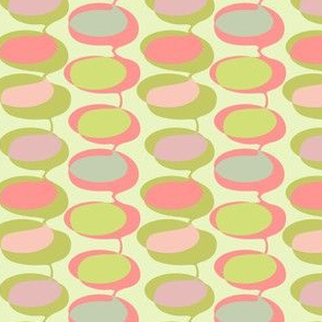 Bead curtain - lime and pink