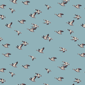 Flying Ducks - blue - medium scale