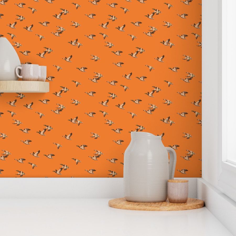 Flying Ducks - orange - medium scale-01