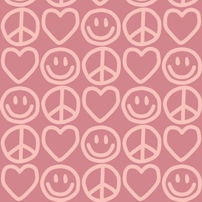 Peace Love Smile Pink