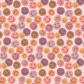 Happy Smiley Faces Pink mini