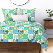 Aloha  plumeria cheater quilt-boy