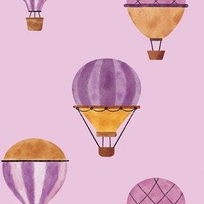 Balloon Ride Small 8x8 spoonflower fabric by the yard