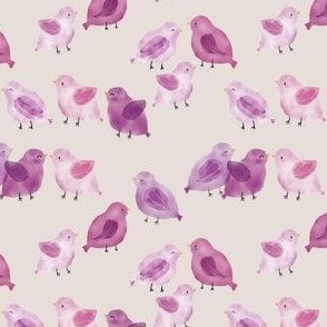 Chatty Birds 4x4 spoonflower fabric by the yard