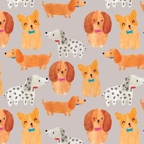 Bow Tie Puppies 4x4 spoonflower fabric by the yard