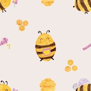 Honey Bee 8x8 Cute Bumblebee