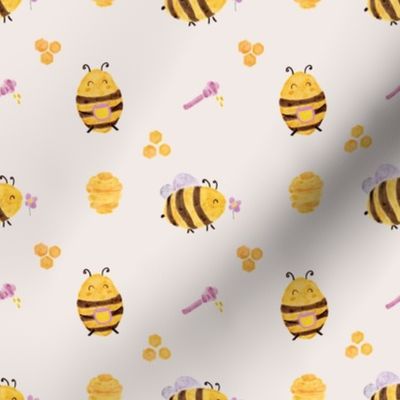 Honey Bee spoonflower fabric by the yard