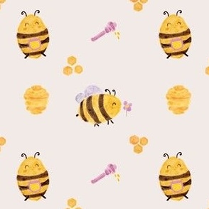 Honey Bee 4x4 Cute Bumblebee