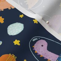 Space Dinos spoonflower fabric by the yard