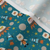 Kids-and-Cats-in-Outerspace - Cats and children in space shuttles and space suits - TINY