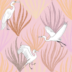 Seaside Birds Pink (large)