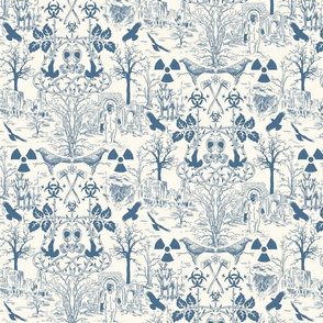 Post Apocalypse Toile Vintage Blue