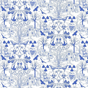 Post Apocalypse Toile Blue