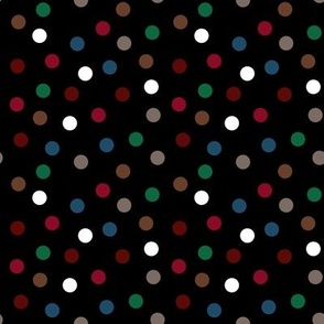 Party Polka Dot, Multi on Black