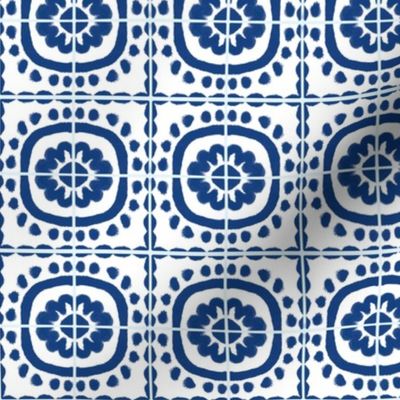 Farmhouse Moroccan Tile, Small Navy