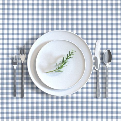 3/8" Slate Blue Gingham (small): Dusty Blue Check, Buffalo Check, Buffalo Plaid