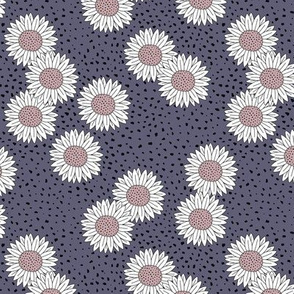 Messy sunflowers and speckles sweet boho flowers garden summer summer purple mauve white