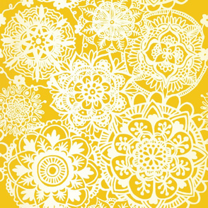 Marigold Yellow Mandala Pattern