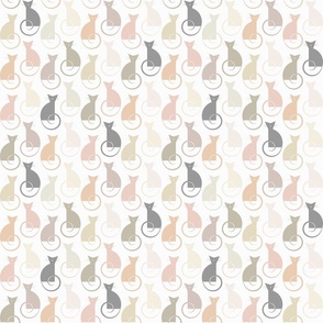 small scale cats - luni cat neutrals - geometric cats