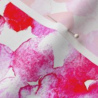 Bold Abstract Hot Pink Watercolor Dots on White by Brittanylane