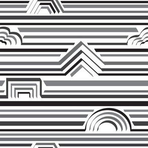 B&W stripey shapes