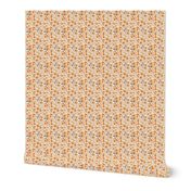 Small Scale - Flowery Fox Friends - White Background