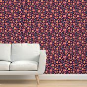 Large Scale - Spicy Pumpkin Season - Dark Navy Background