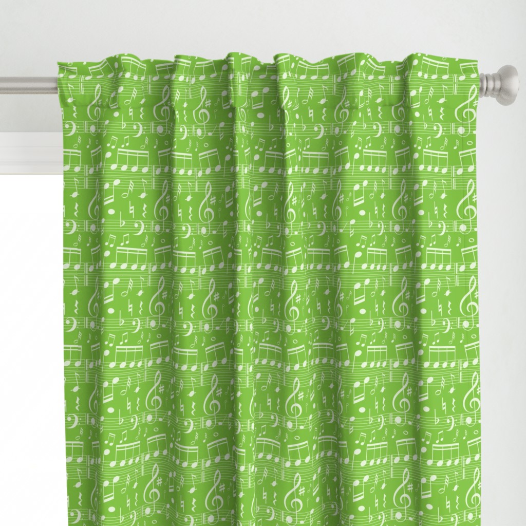 Music Notes - Bigger Scale Lime Green