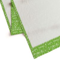 Music Notes - Bigger Scale Lime Green