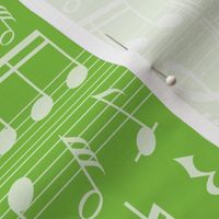 Music Notes - Bigger Scale Lime Green