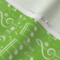 Music Notes - Smaller Scale Lime Green